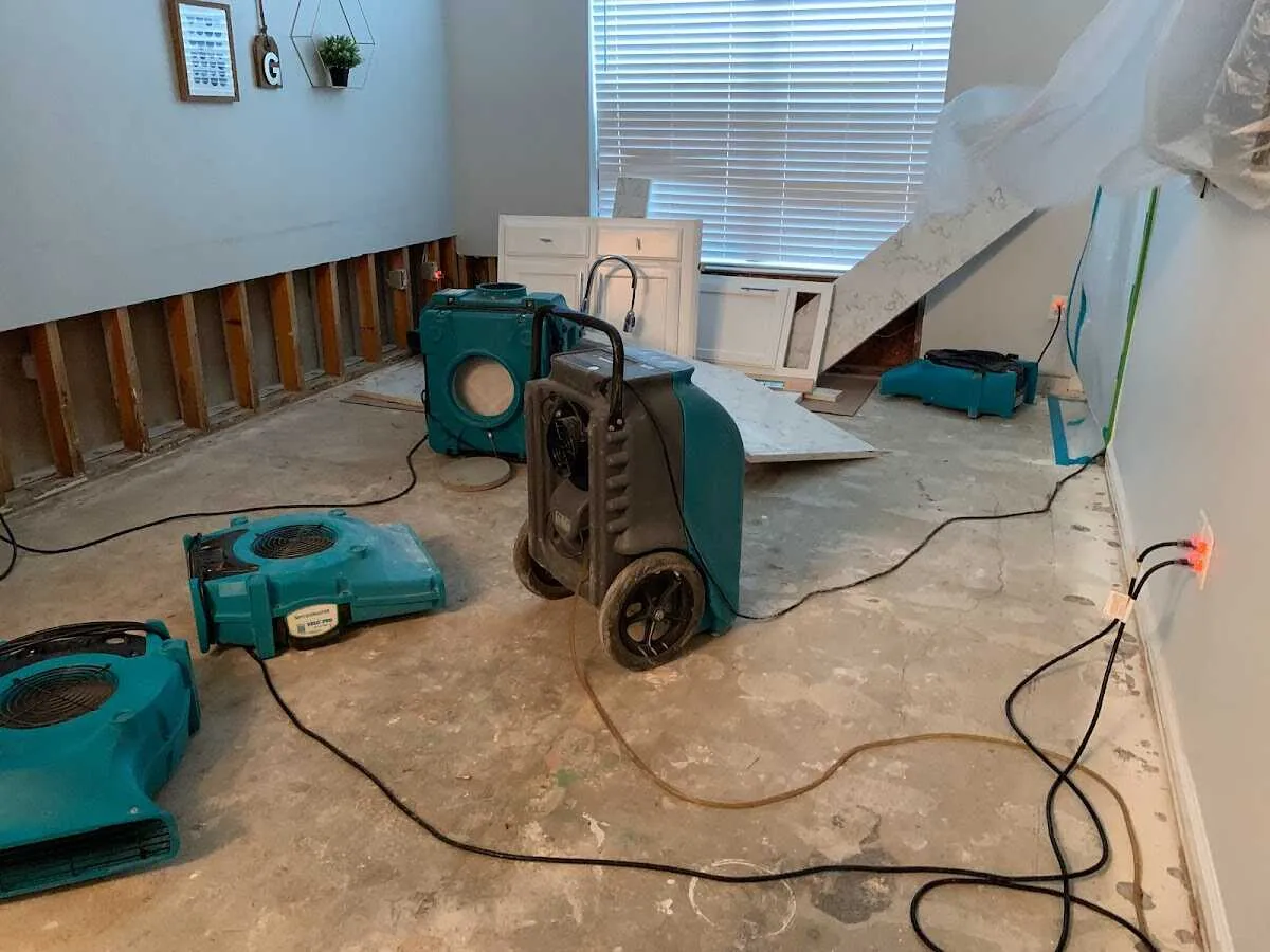 Dehumidifier in flood-cut room for Water Extraction & Removal in Winston
